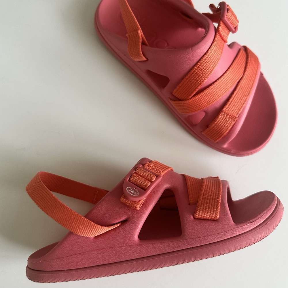 CHACO Chillos Sport Slip On Slingback Sandals Pink Coral Kids Size 2